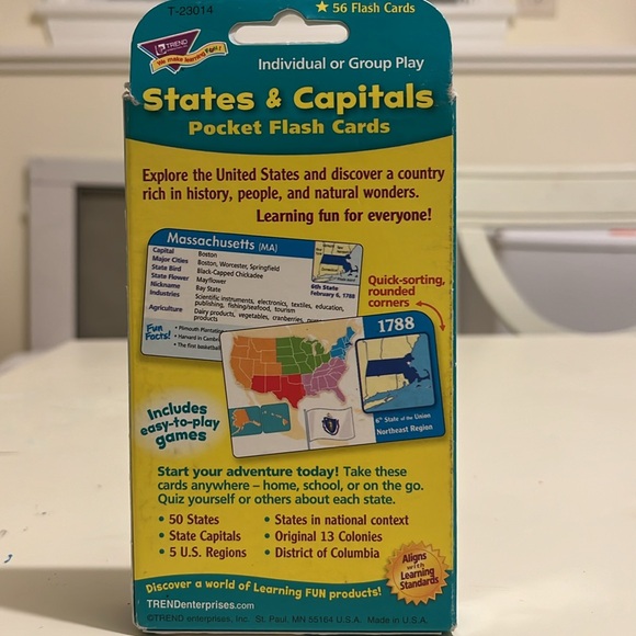 States and Capitals flash cards - Picture 2 of 2